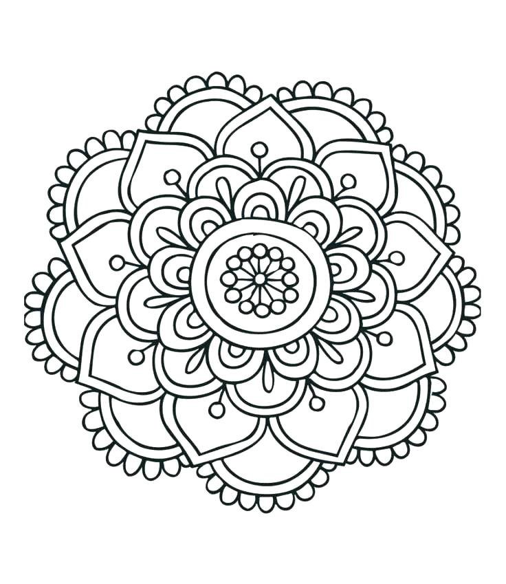 mandala de flores para colorir