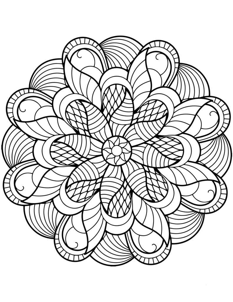 mandala de flores para colorir