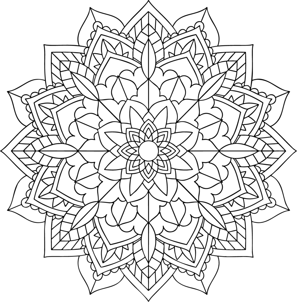 mandala floral para colorir jardim