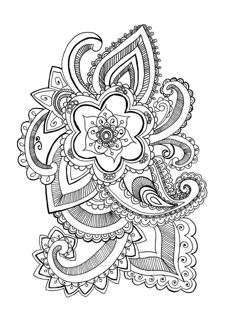 mandala de flores para colorir