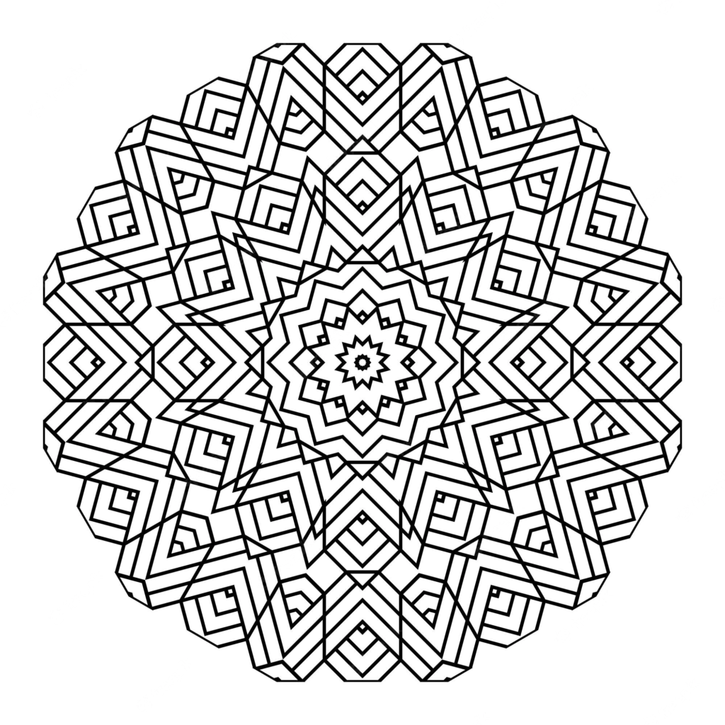 mandala de flores para colorir