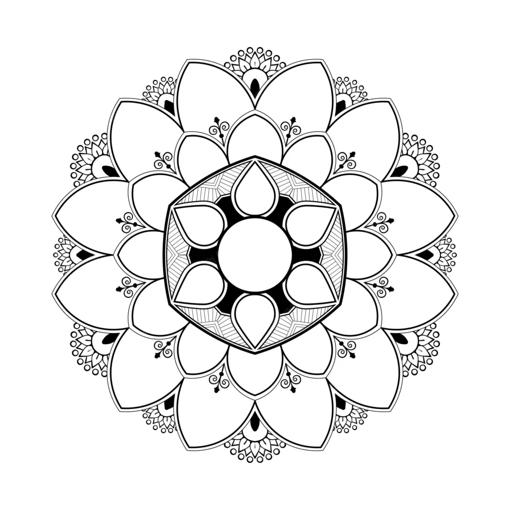 mandala de flores para colorir