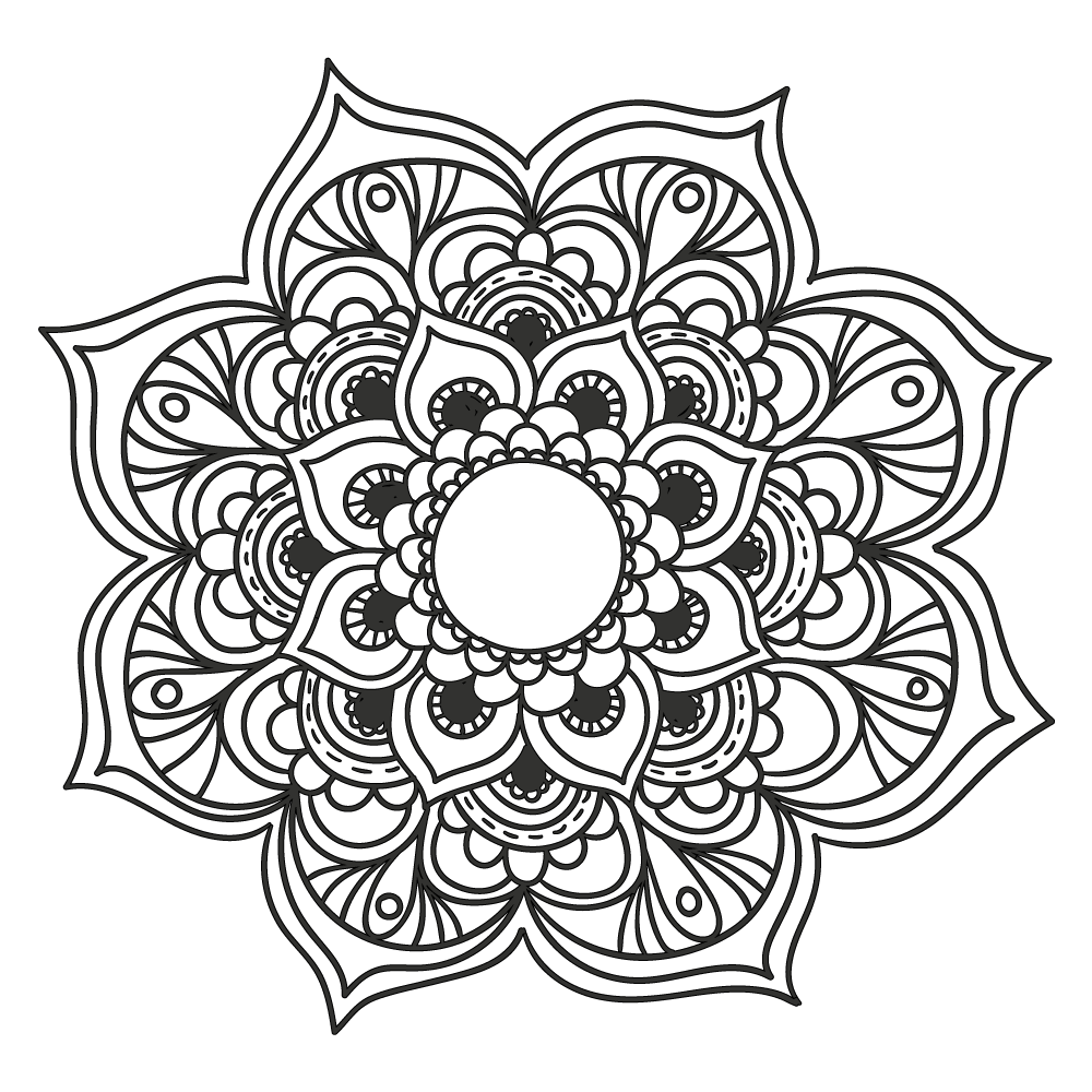 mandala de flores para colorir