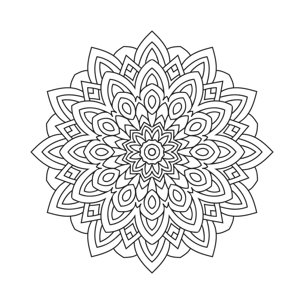 mandala de flores para colorir