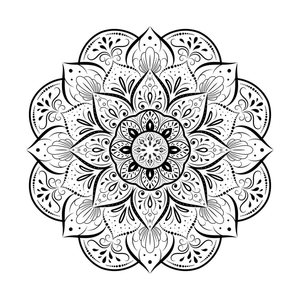 mandala de flores para colorir