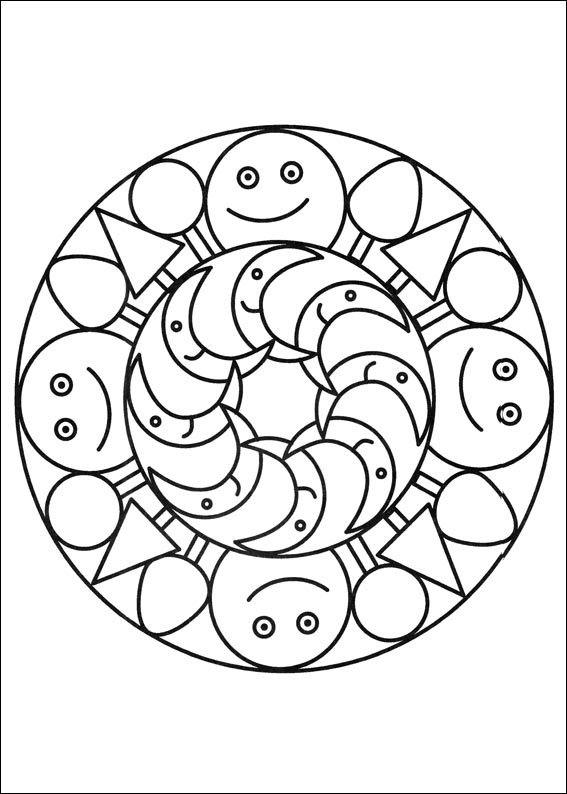 mandala para colorir alegre