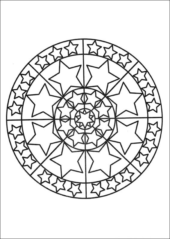 mandala para colorir estrelas stars