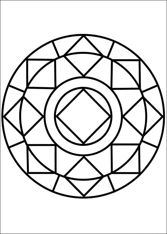 mandala para colorir losango