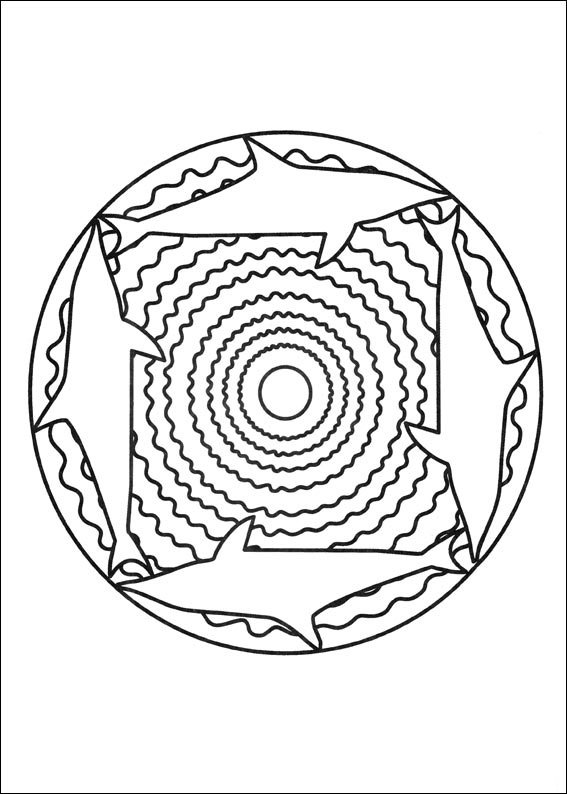 mandala para colorir mar