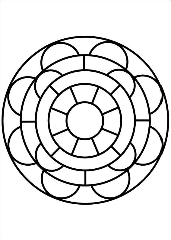 mandala para colorir metade circulo