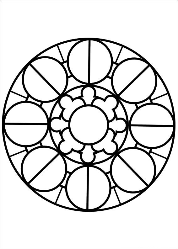 mandala para colorir metades