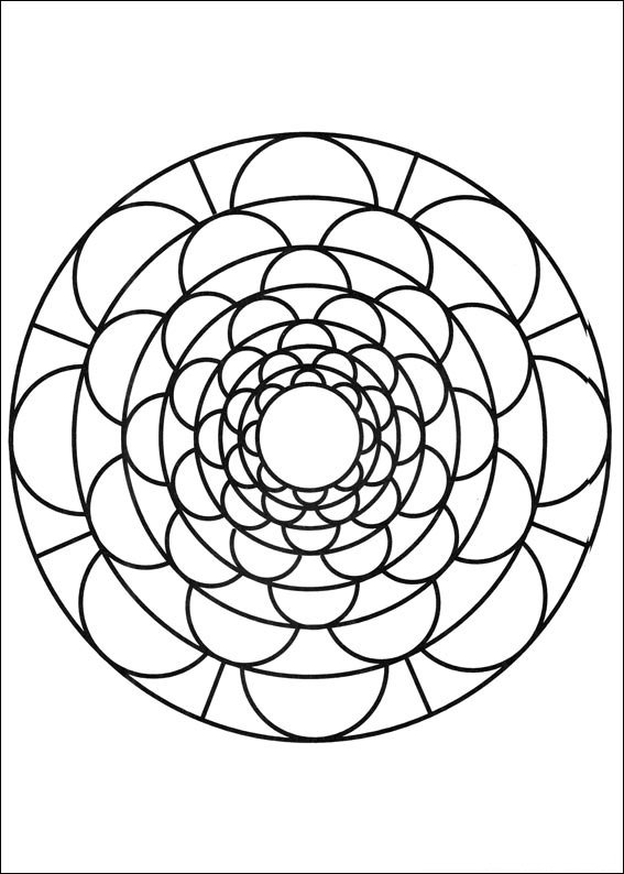 mandala para colorir muitos circulos