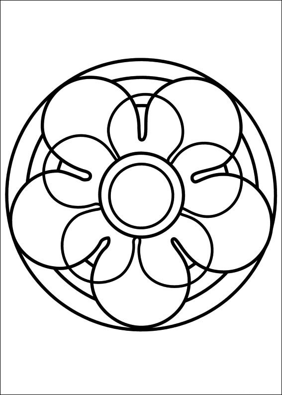 mandala para colorir petalas