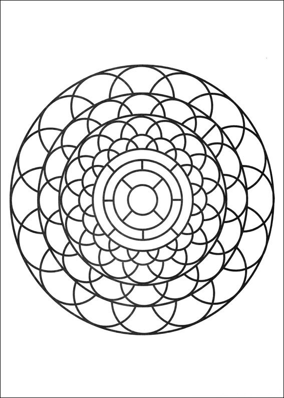 Desenho de Mandala mosaico modernista para Pintar e Colorir on-line –  Colorir.com