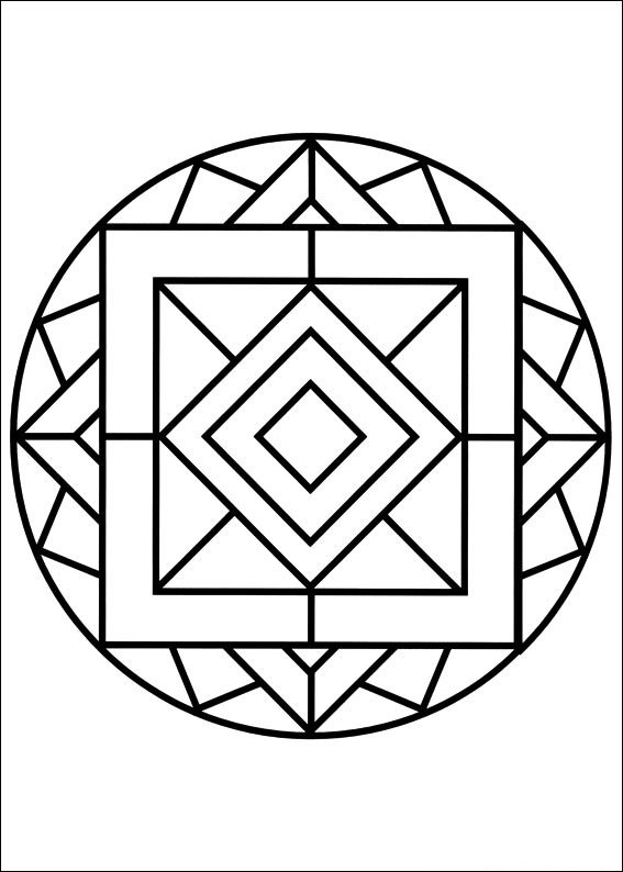 mandala para colorir quadrados