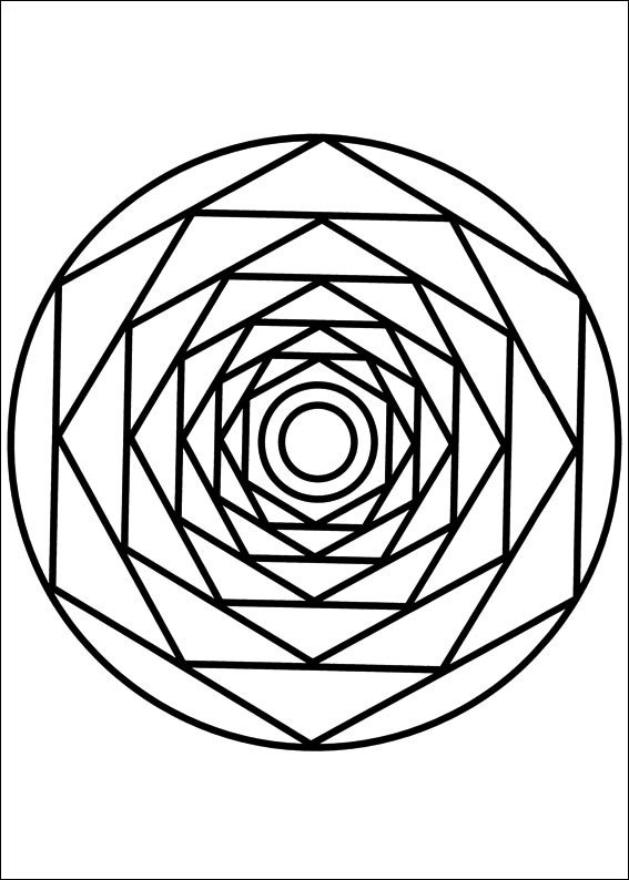 mandala para colorir rosa