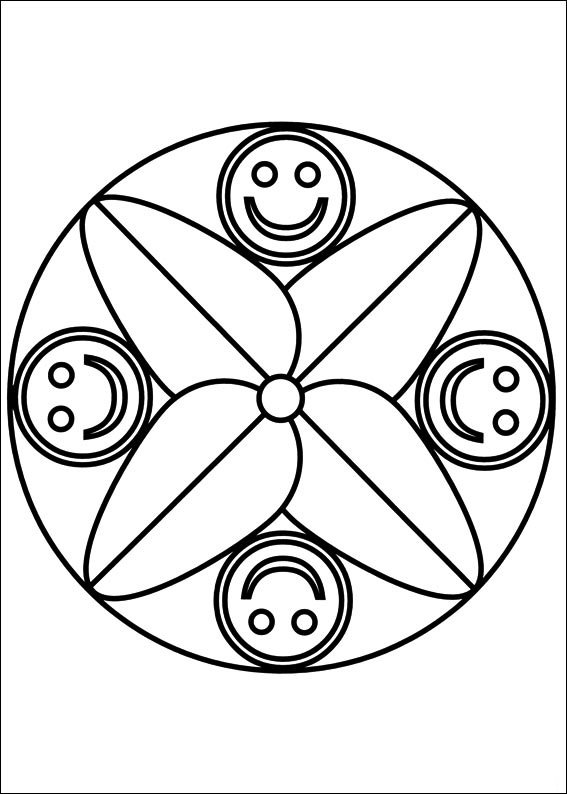 mandala para colorir smile