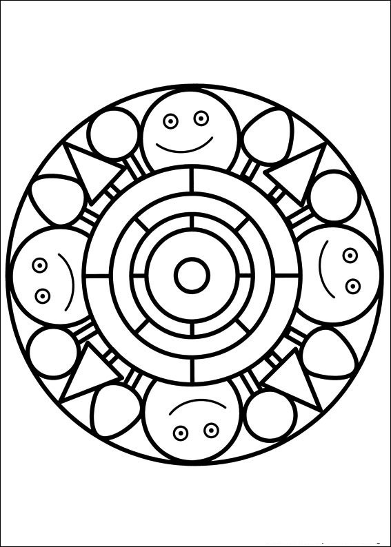 mandala para colorir sorriso