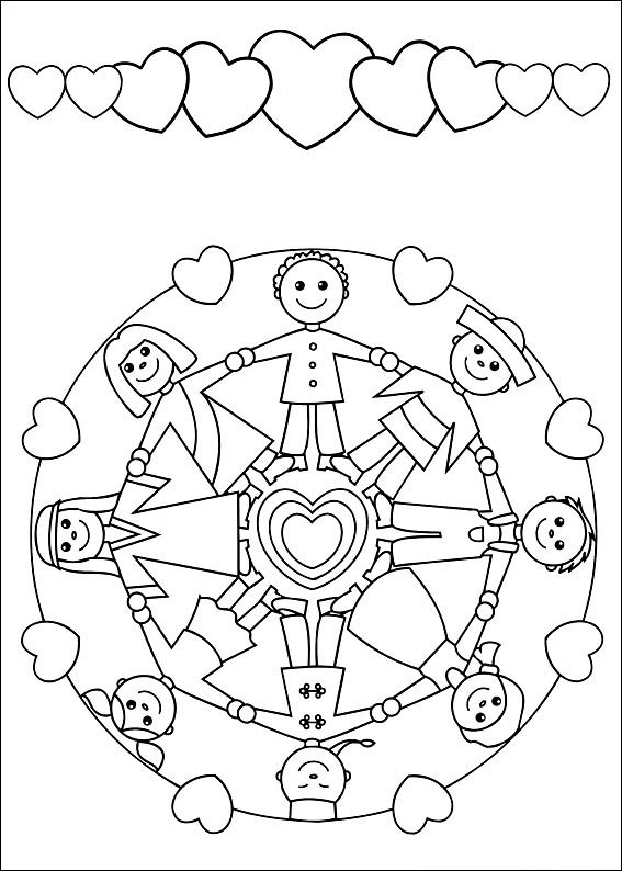 mandalas para colorir infantil familia