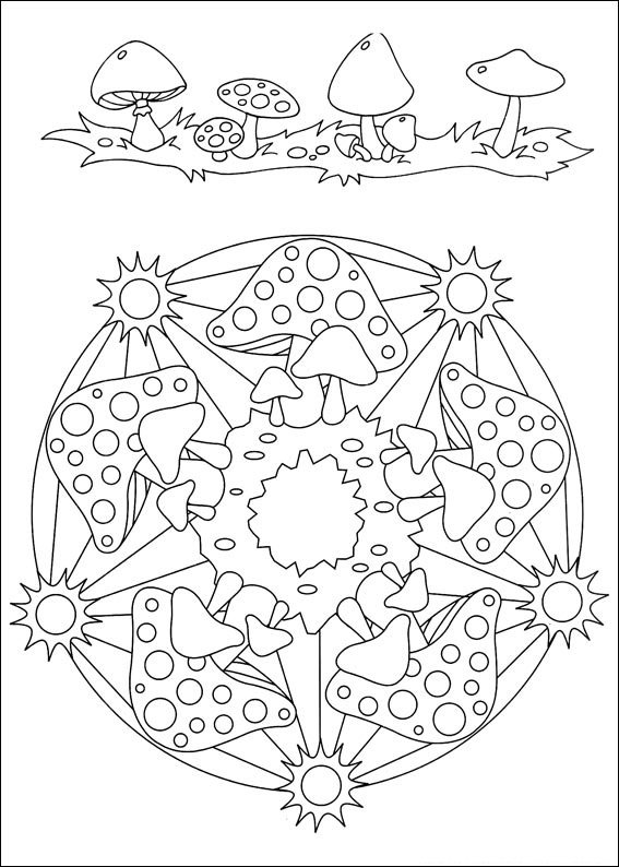 mandalas para colorir infantil floresta