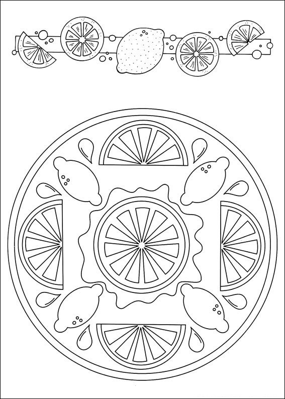 mandalas para colorir infantil limão