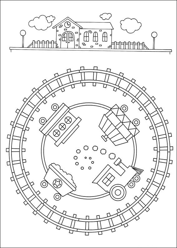 mandalas para colorir infantil trenzinho