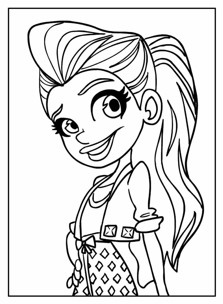 paginas polly pocket para colorir rosto