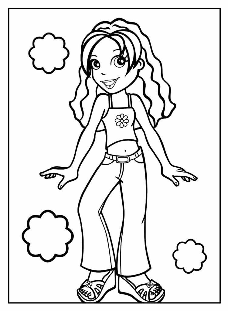 paginas polly pocket para colorir verao