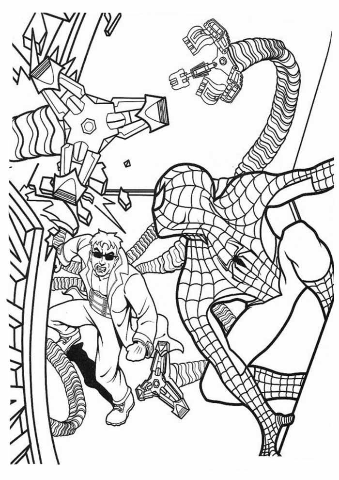 super herois para colorir spiderman octopus