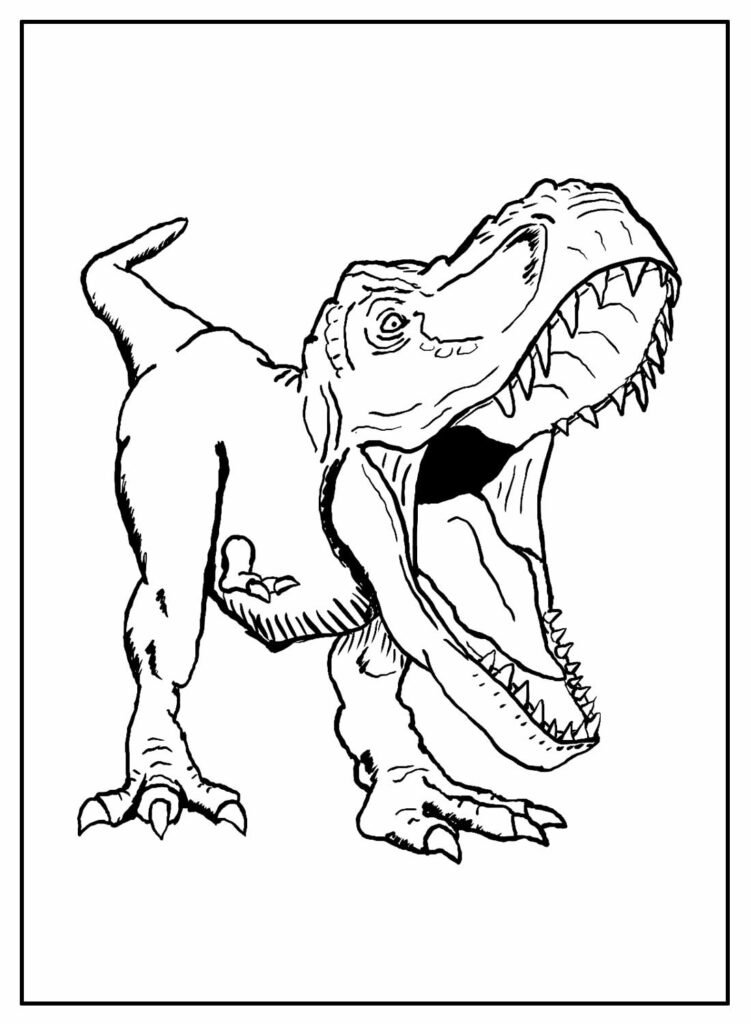 t rex colorir desenho 1