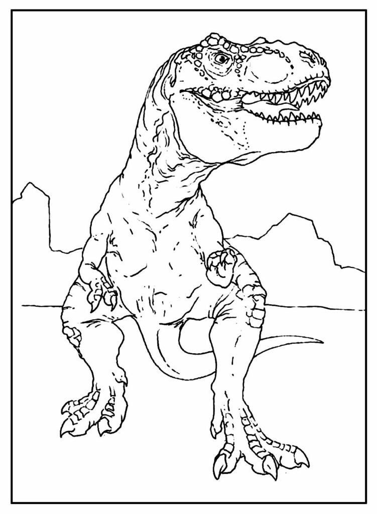 t rex colorir desenho 5