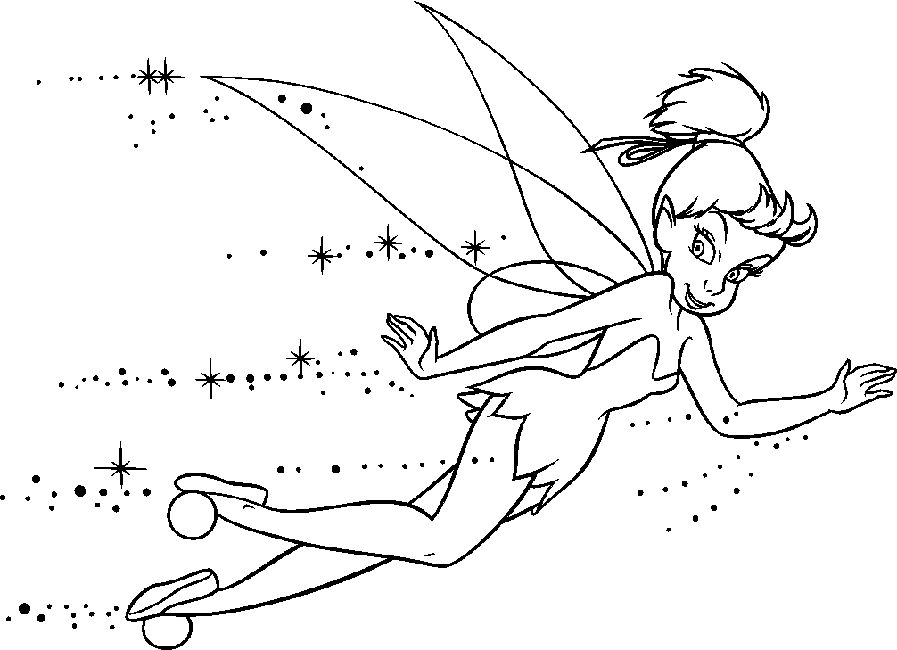 tinker bell para colorir