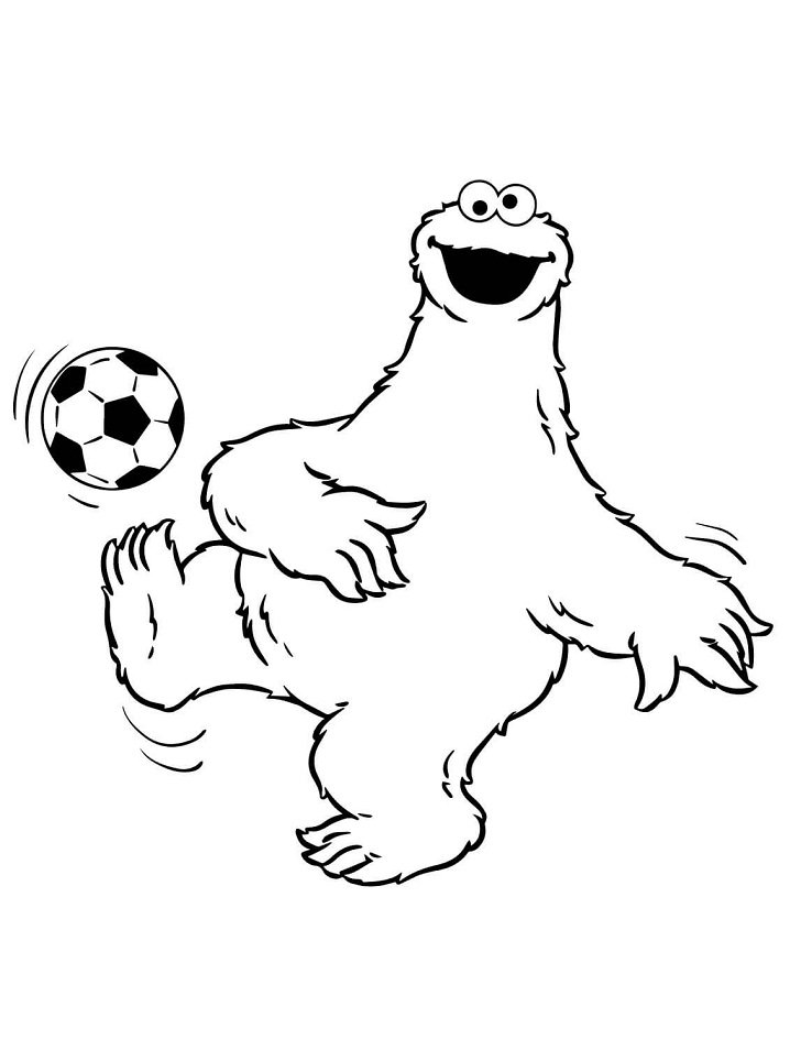 1596068641 cookie monster plays soccer coloring page