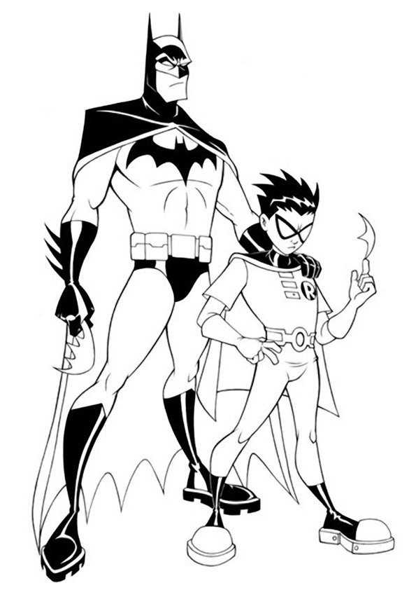 batman e robin para colorir amigos