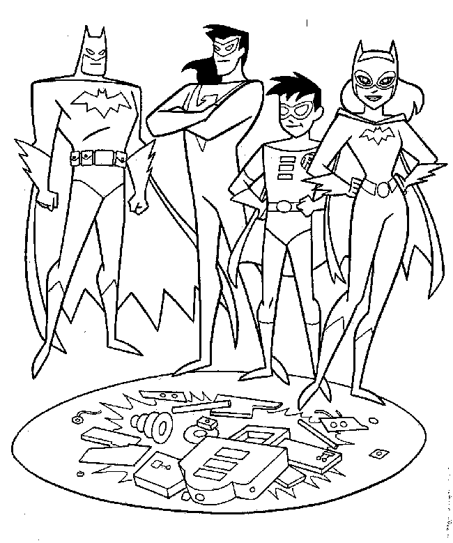 batman e robin para colorir batfamilia