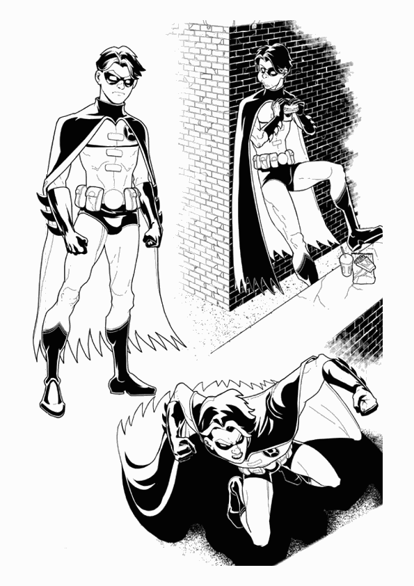 batman e robin para colorir robin