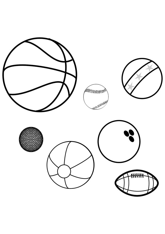 bola para colorir esportes