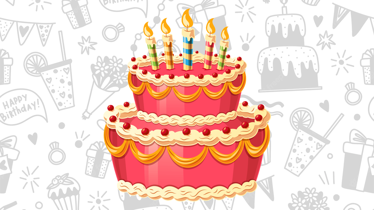 Página para colorir de bolo de aniversário não nascido fofo para imprimir