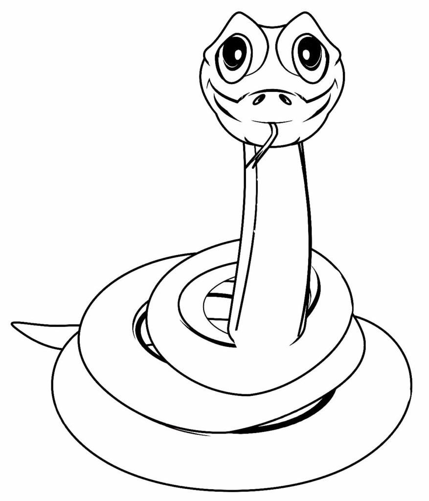 desenho de cobra para pintar e colorir 9