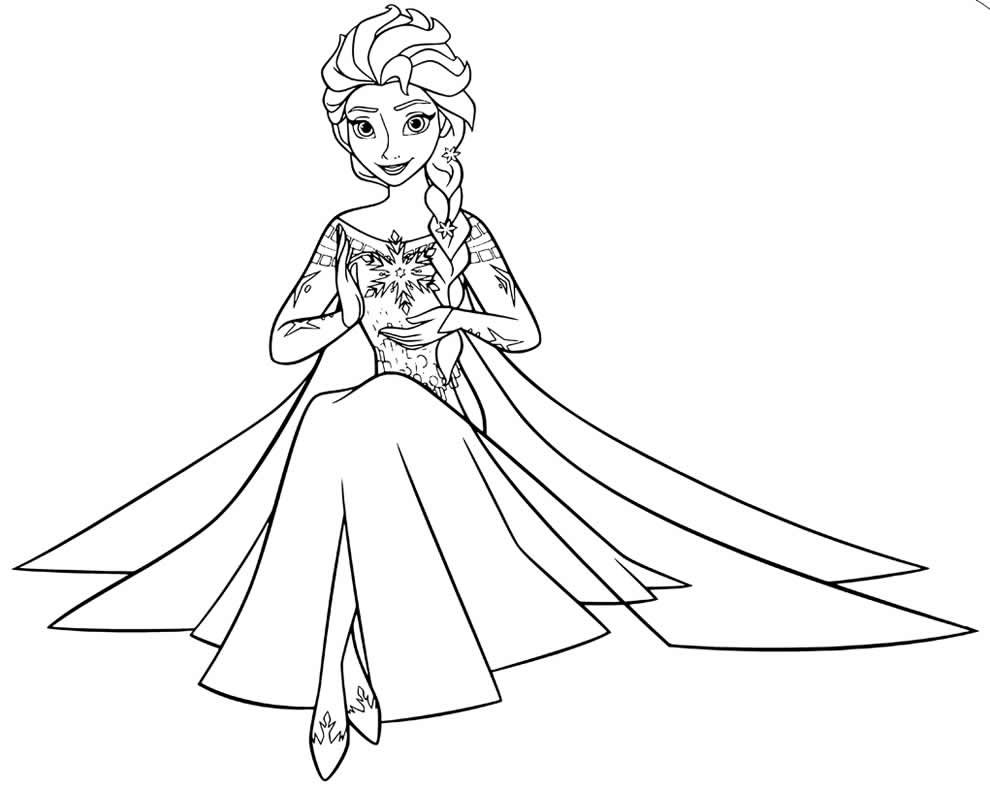 desenho de elza frozen 2