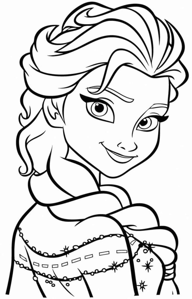 desenho de elza frozen 4