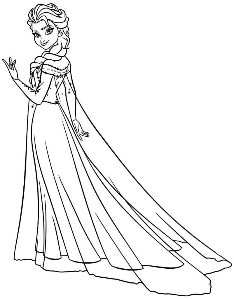 desenho de elza frozen 9