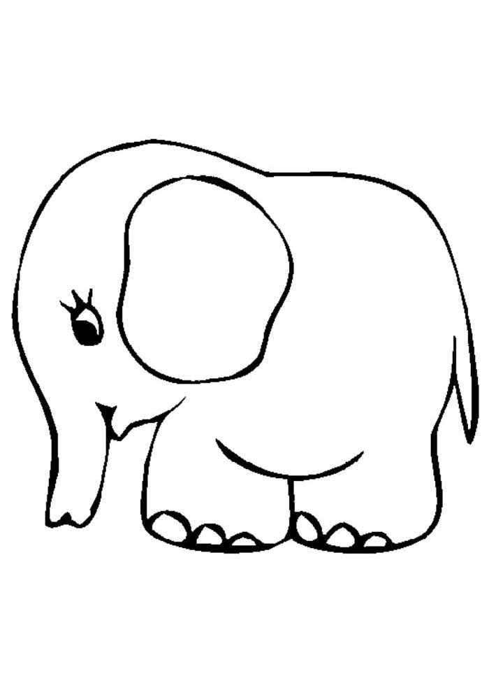 desenho infantil para colorir elefante fofo