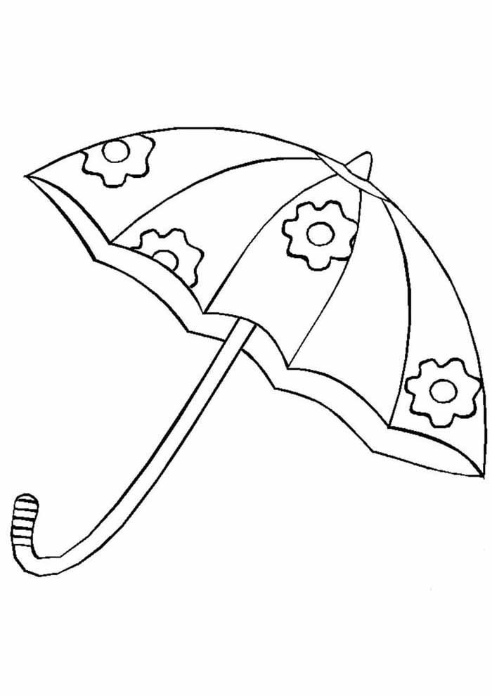 desenho infantil para colorir guarda chuva