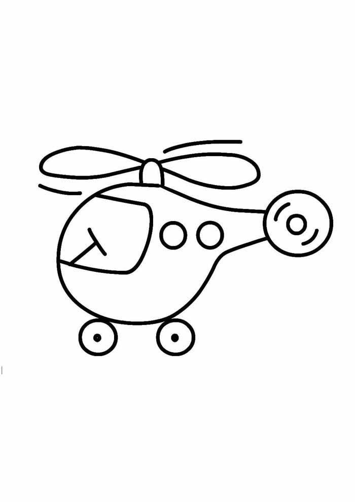 desenho infantil para colorir helicoptero