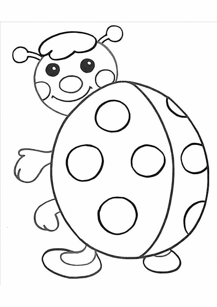 desenho infantil para colorir joaninha