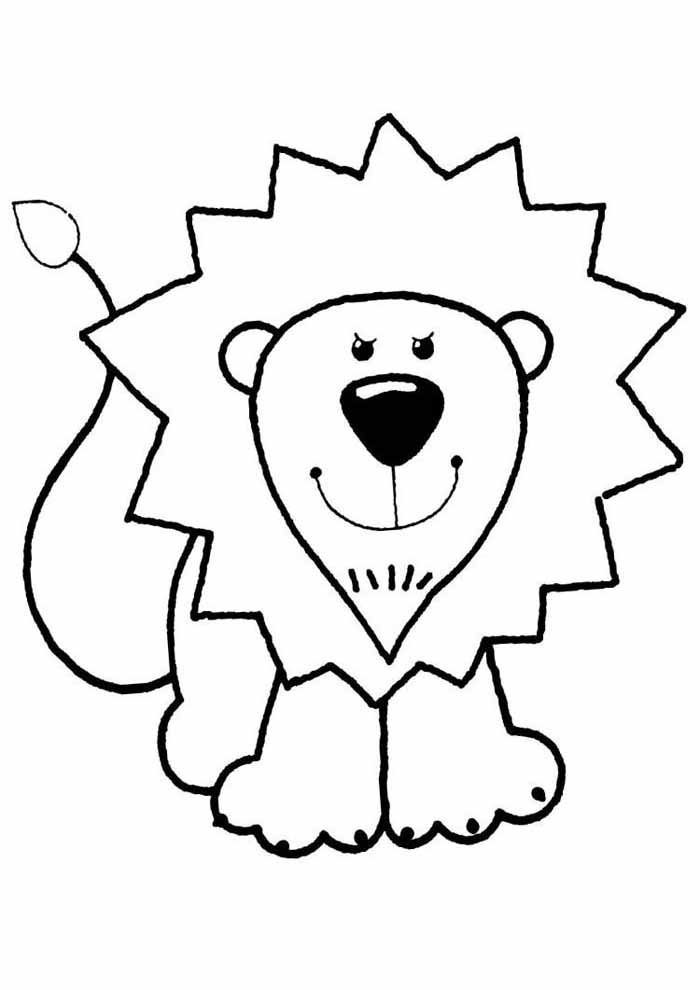 desenho infantil para colorir leao