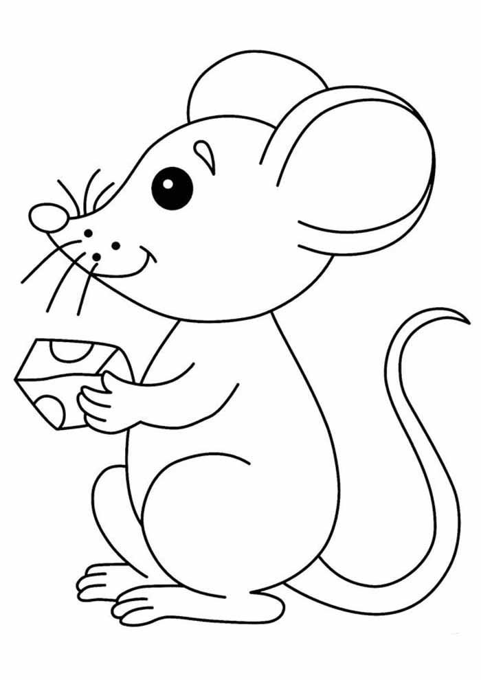 desenho infantil para colorir ratinho