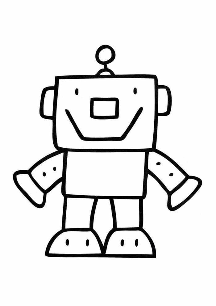 desenho infantil para colorir robo