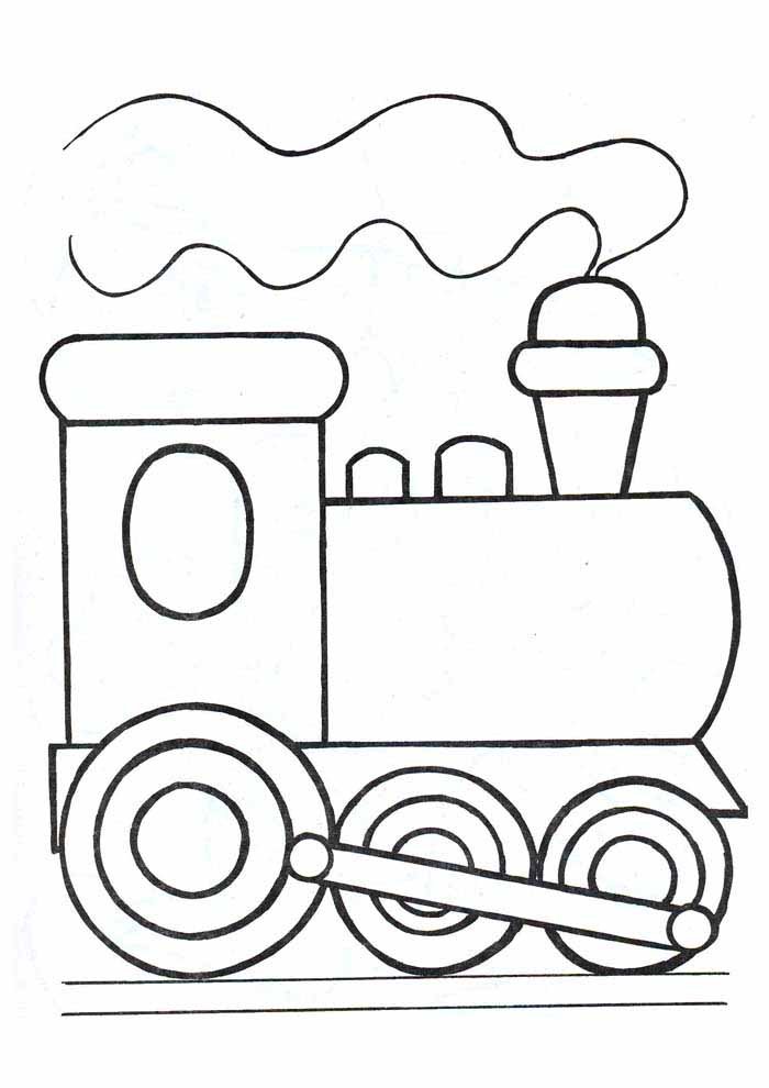 desenho infantil para colorir trem grande